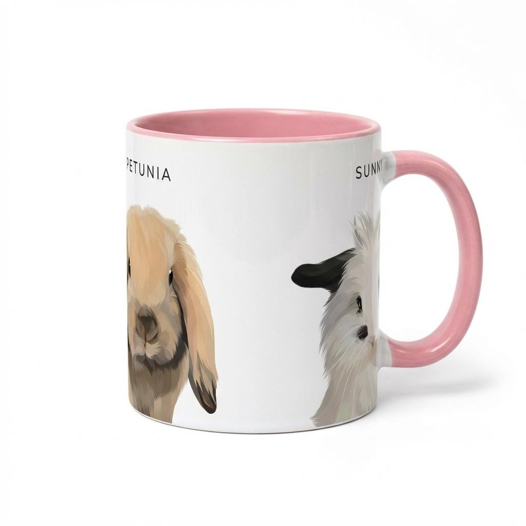 Custom Pet Portrait Mug | Personalized Hand-Drawn Dog Mug