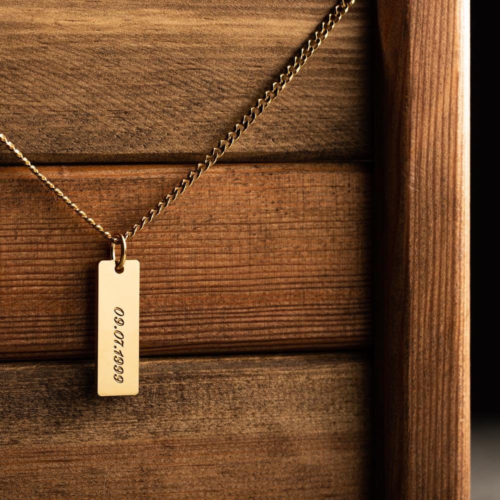 Signature Personalized Men's Bar Necklace