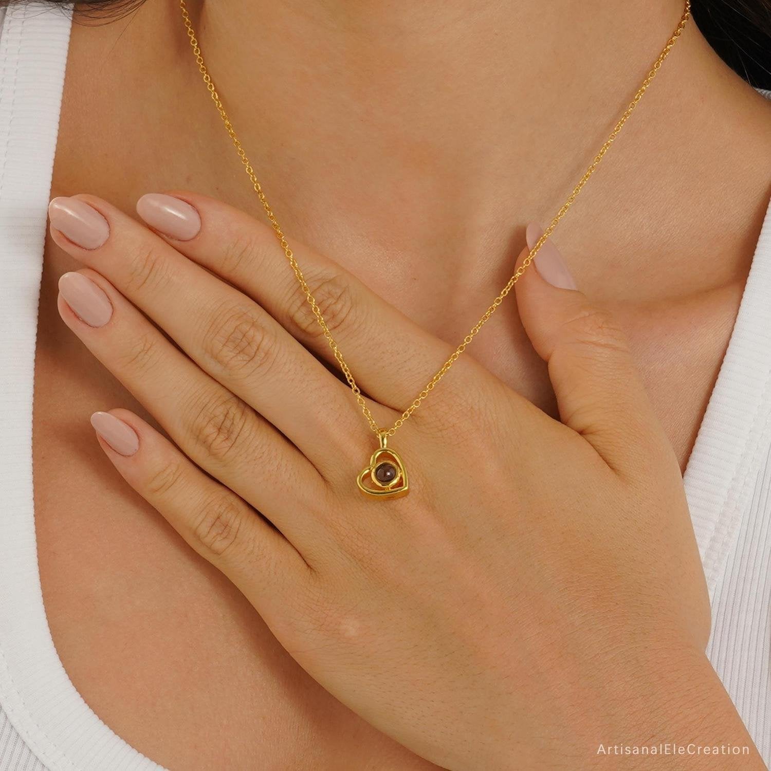 Eternal Heart Photo Projection Necklace - Personalized Gift