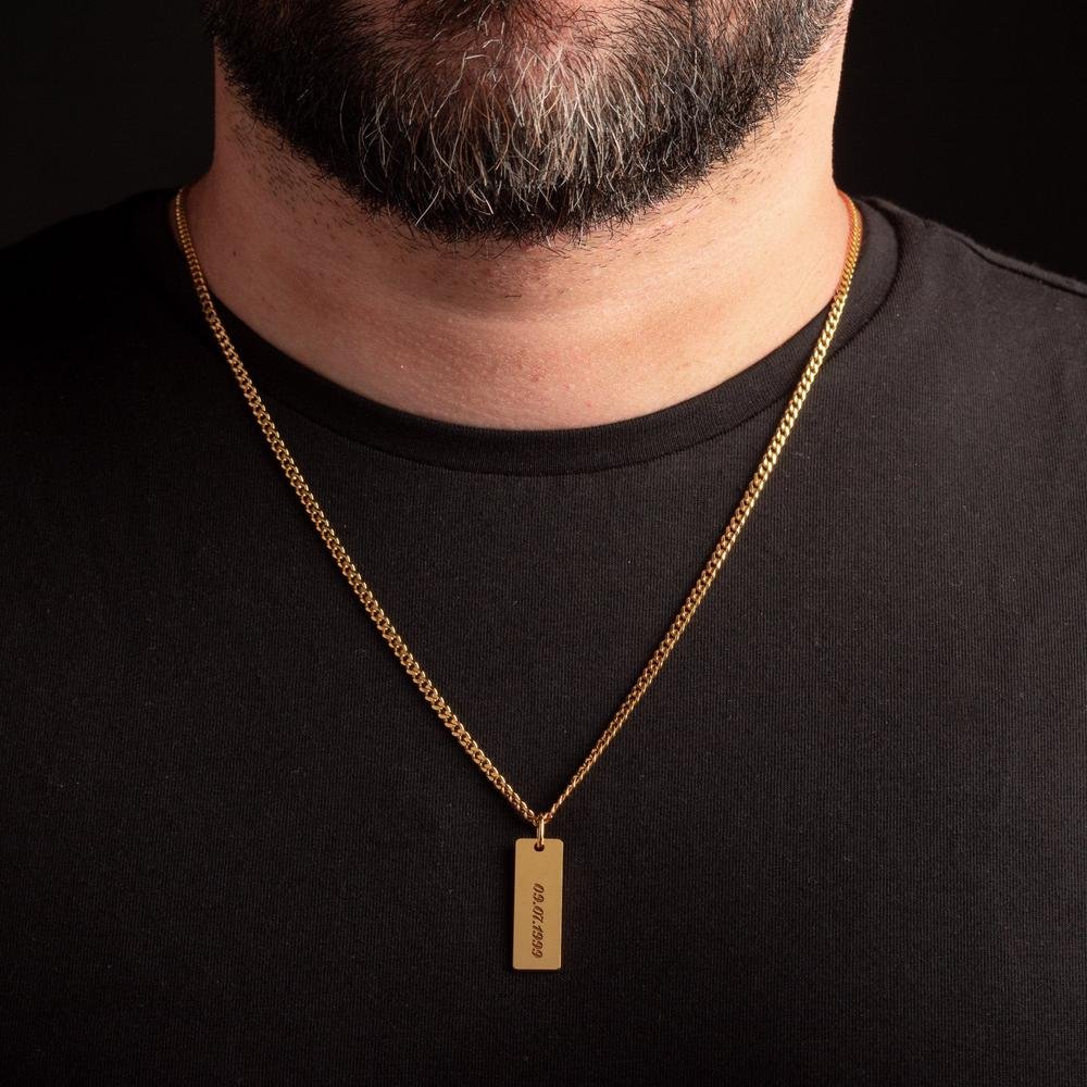 Signature Personalized Men's Bar Necklace