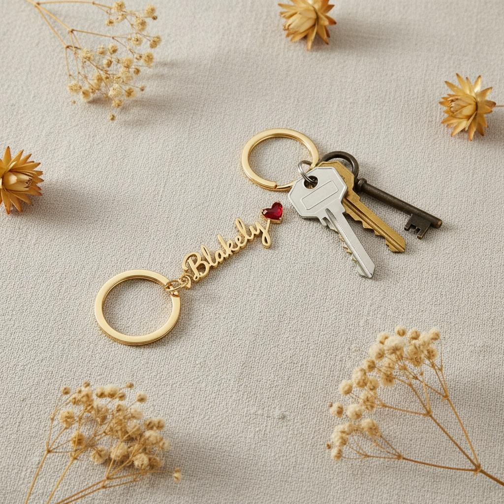 Signature Script Artisan Personalized Name Keychain