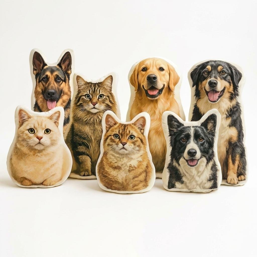 Custom Pet Photo Pillow | Personalized Dog & Cat Portrait