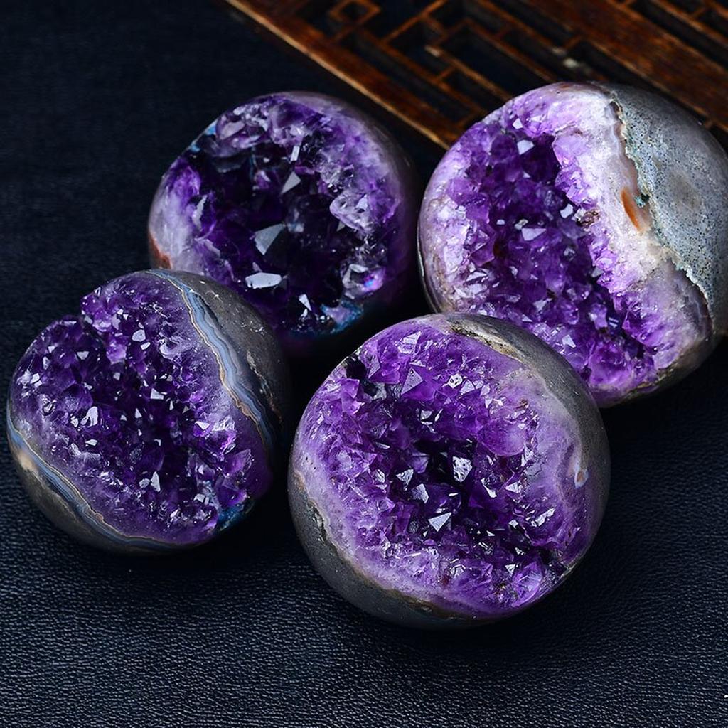 Amethyst Crystal Geode Sphere Cluster