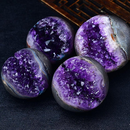 Amethyst Crystal Geode Sphere Cluster