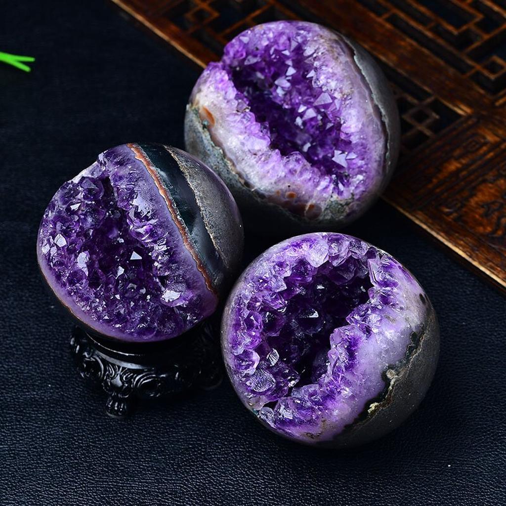 Amethyst Crystal Geode Spheres