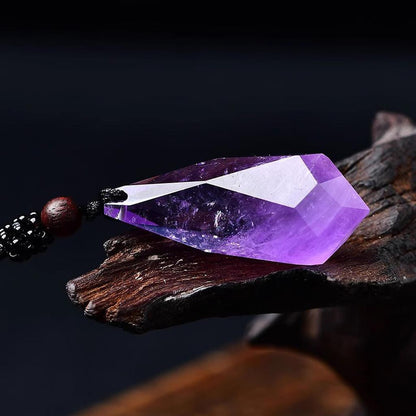 Amethyst Crystal Pendant Necklace