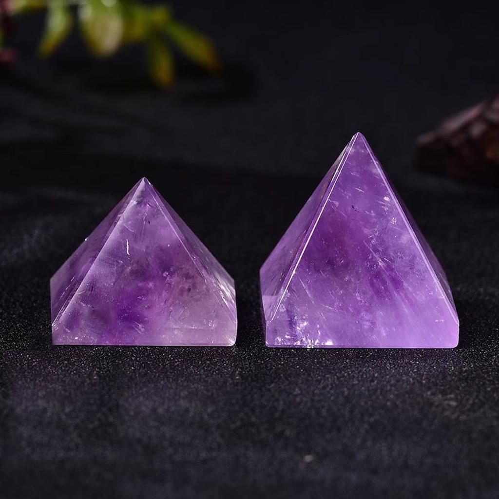 Amethyst Crystal Pyramid Pair