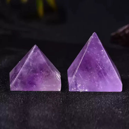 Amethyst Crystal Pyramid Pair