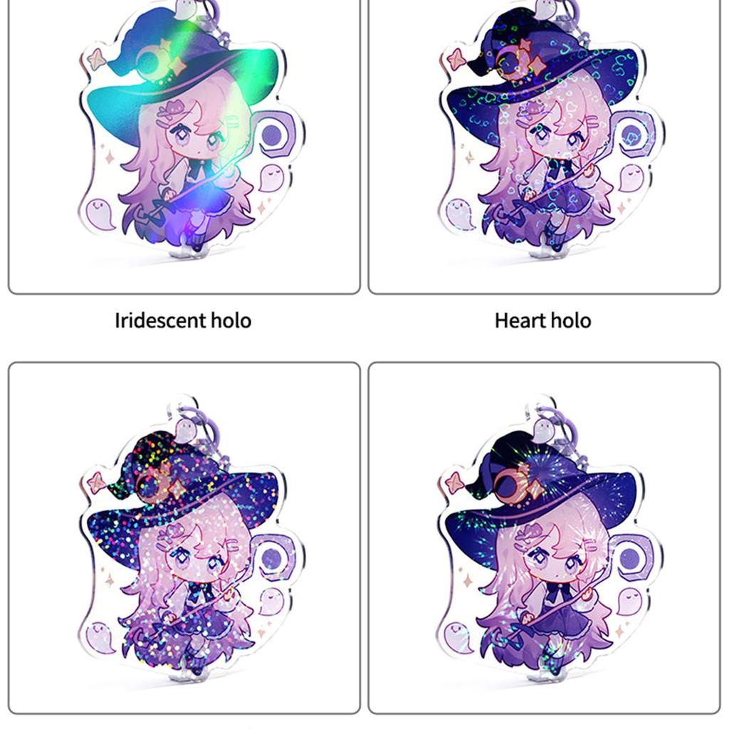 Anime Witch Keychain Holographic Options