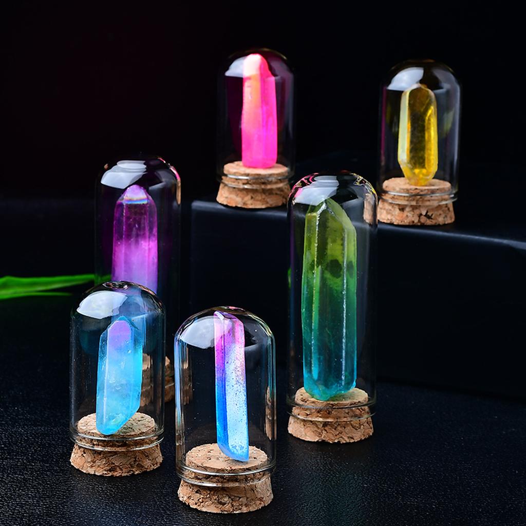 Aura Quartz Crystal Points in Glass Jars Aura Quartz Crystal Points in Glass Jars Collection