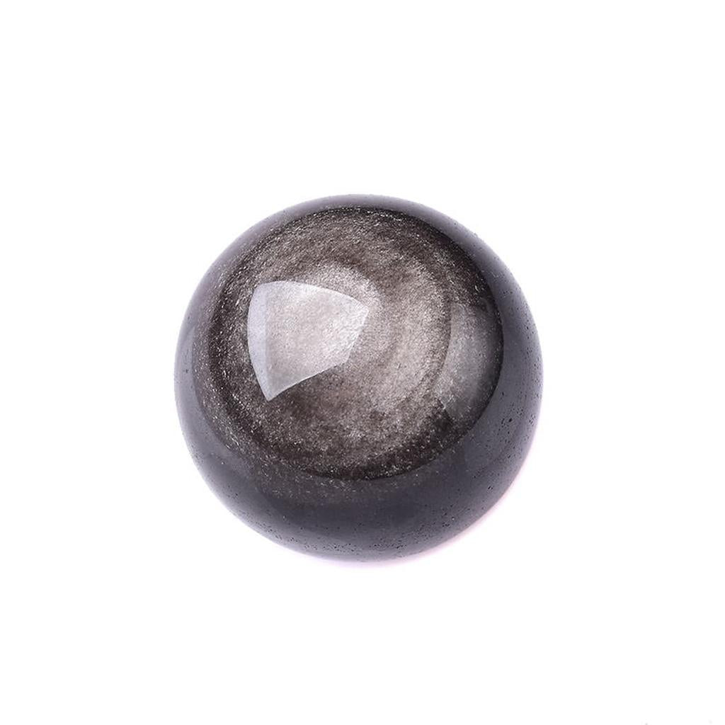 Black Obsidian Crystal Sphere Isolated