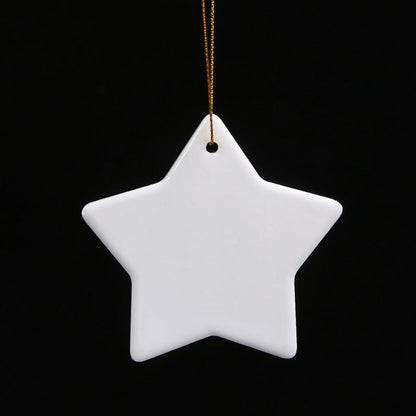 Blank Star Shaped Ceramic Ornament Sublimation