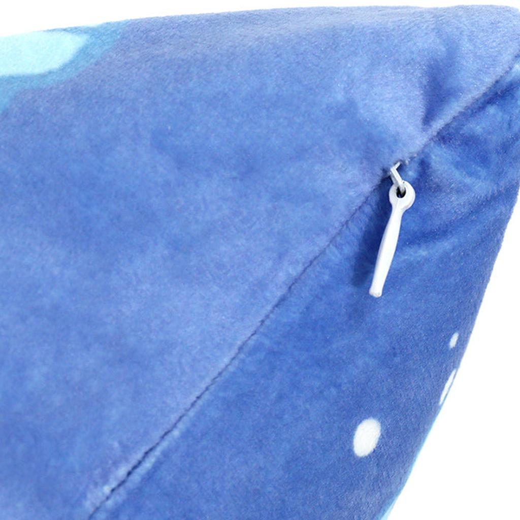 Blue Pillow Hidden Zipper Detail