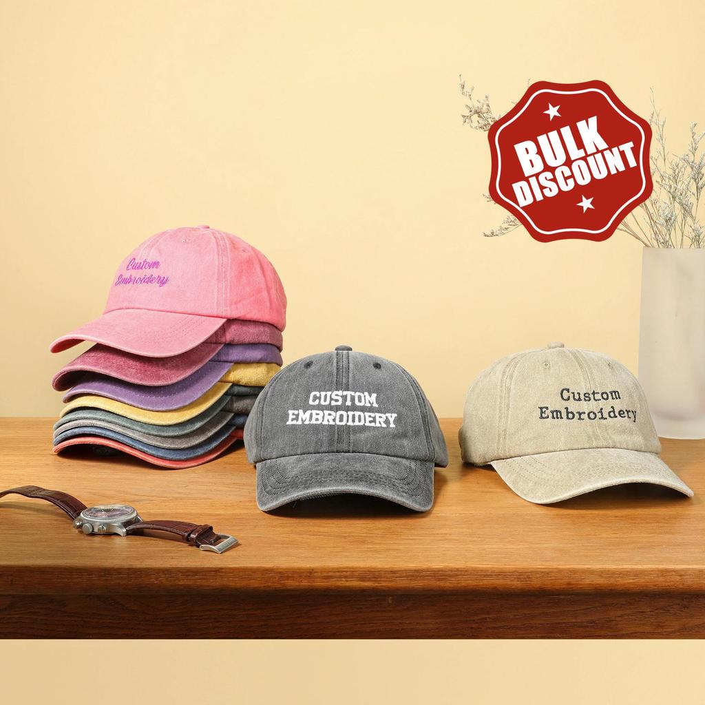 Bulk Discount Custom Embroidered Dad Hats