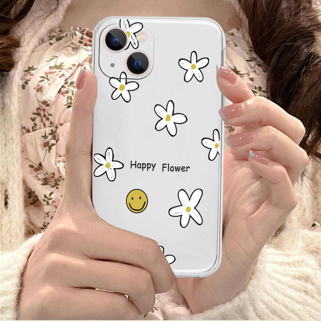 Clear Happy Flower Phone Case Design