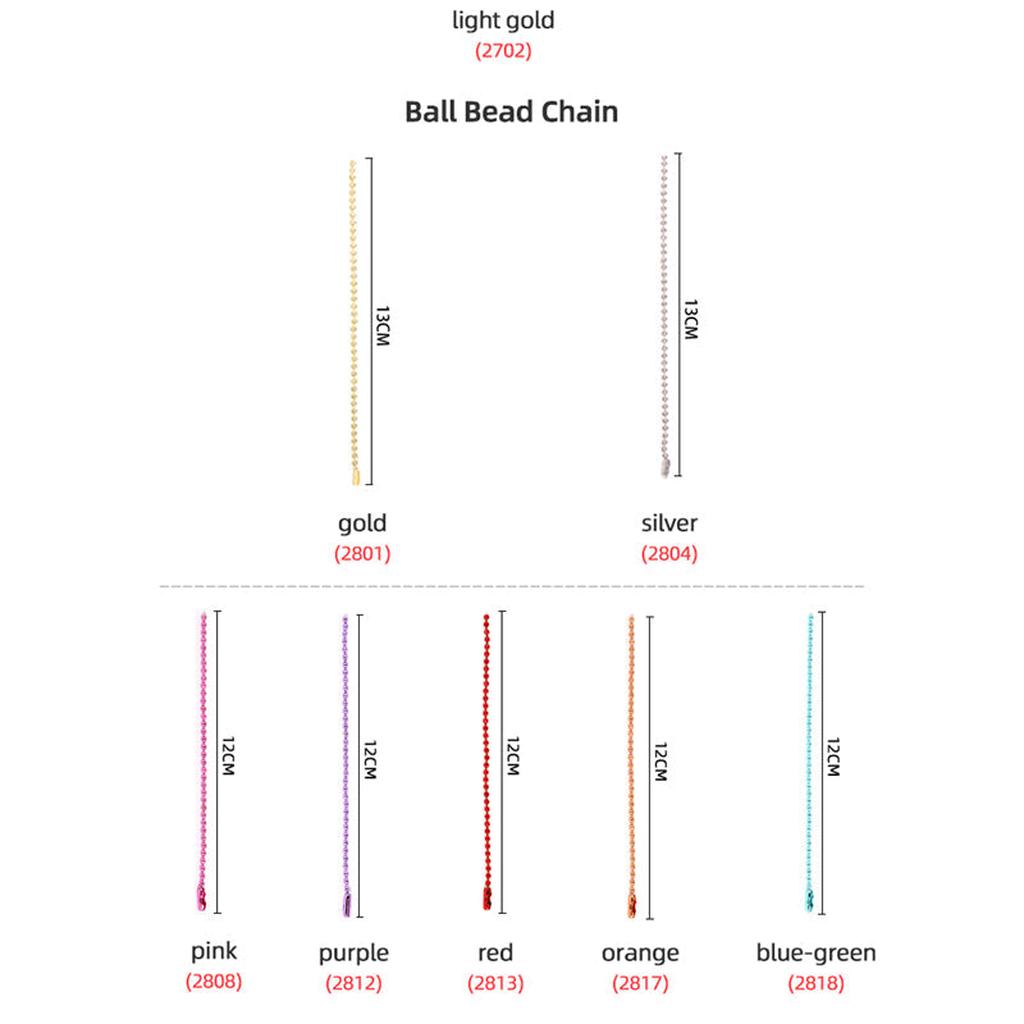 Colorful Metal Ball Bead Chains