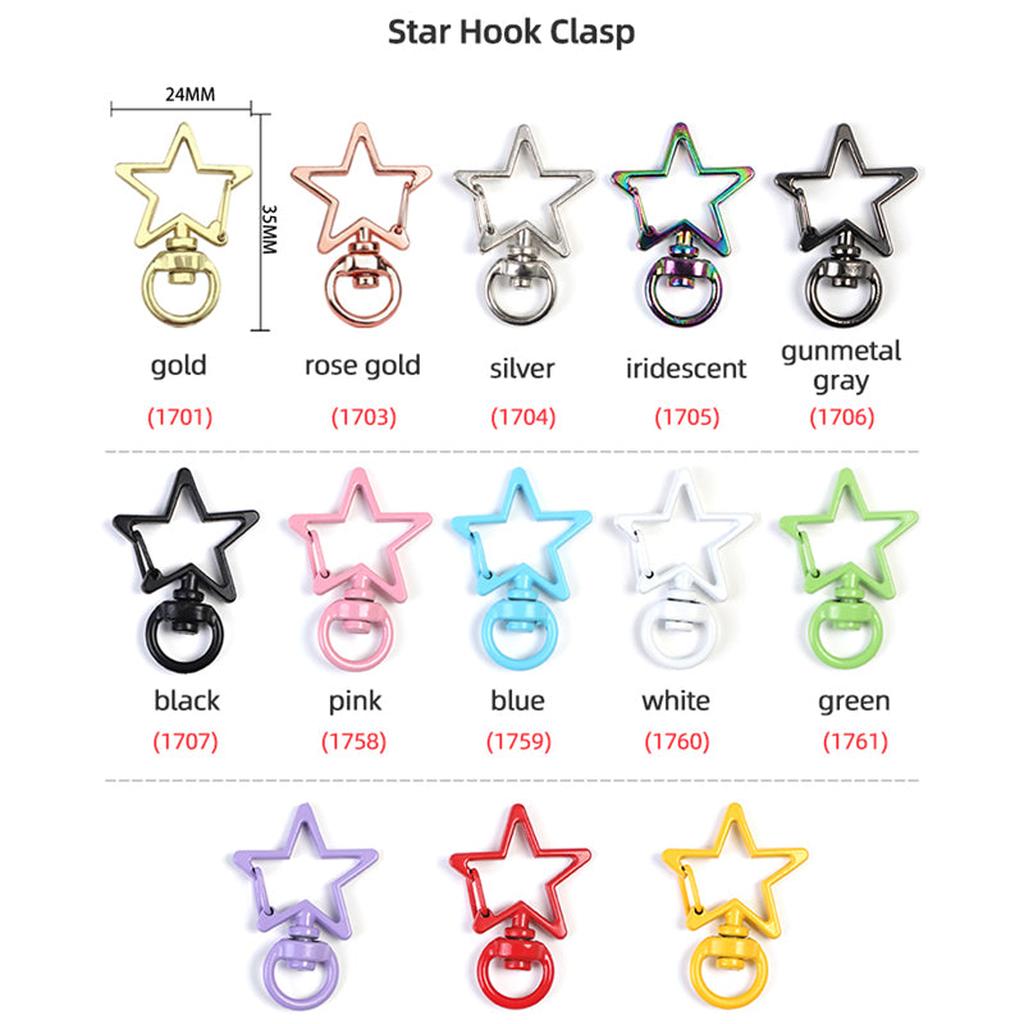 Colorful Metal Star Hook Clasps
