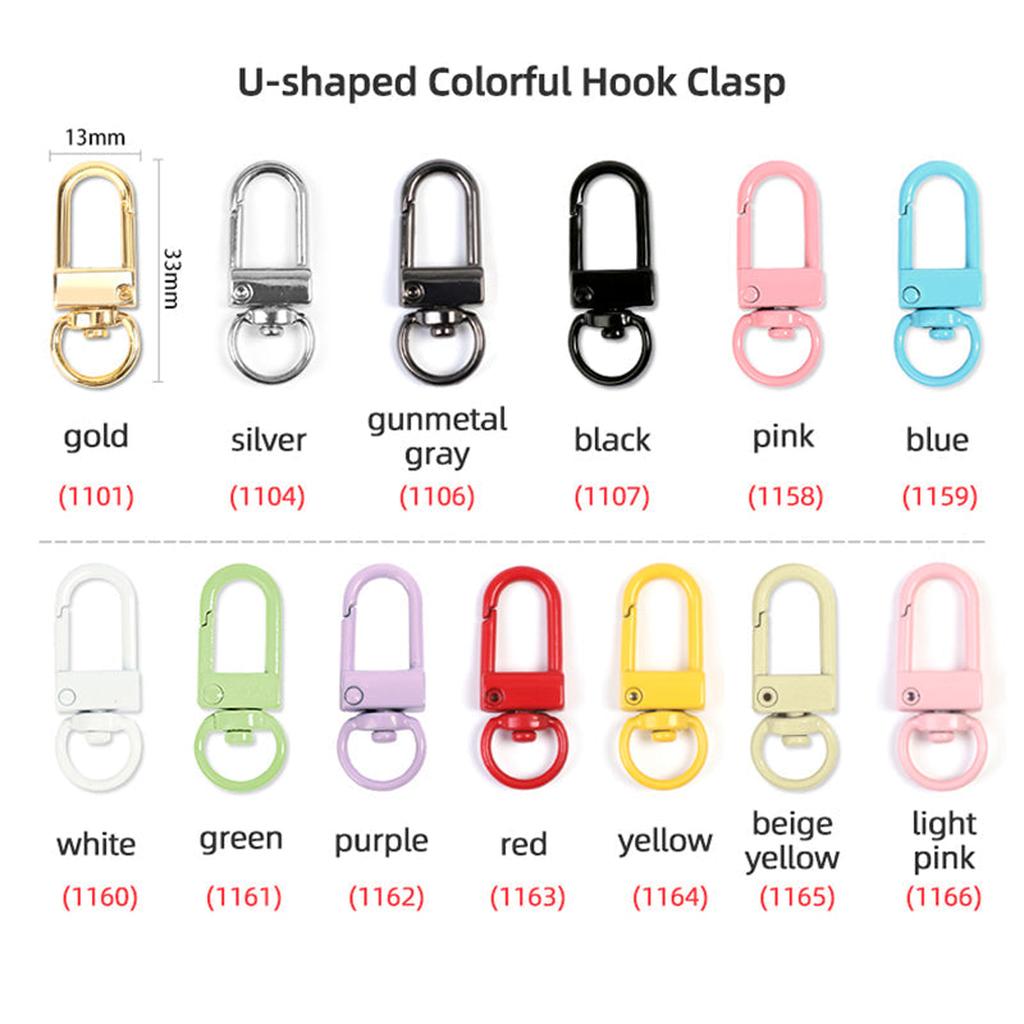 Colorful U Shaped Metal Hook Clasps