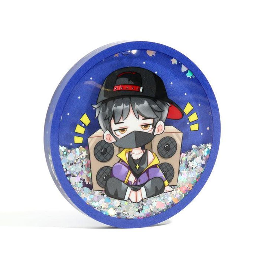 Cool Anime Boy Glitter Acrylic Charm