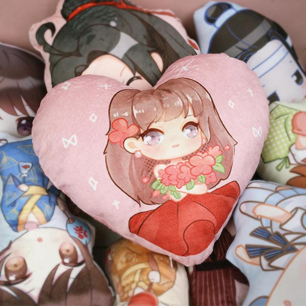 Custom Anime Character Heart Pillow