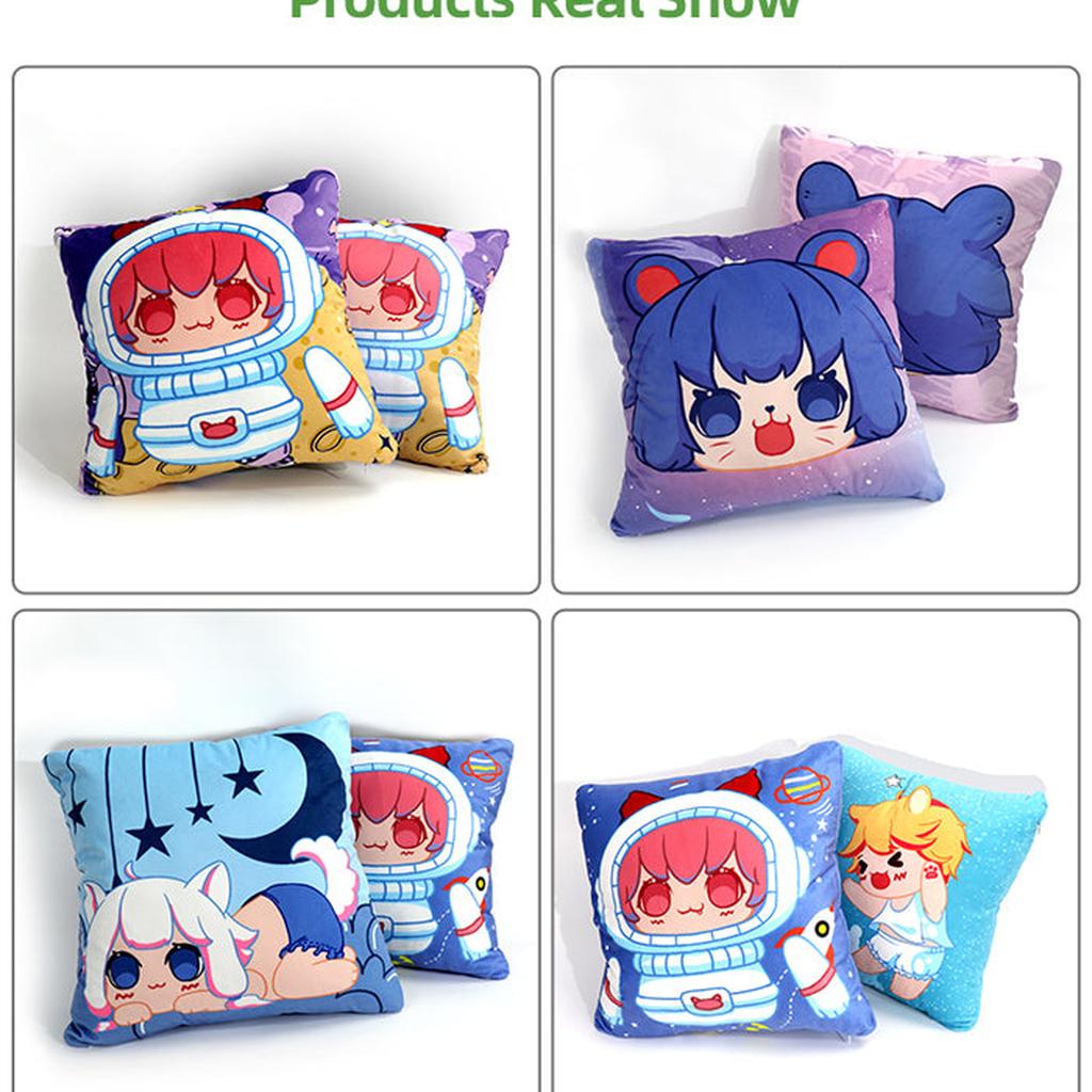 Custom Anime Character Throw Pillow Collage