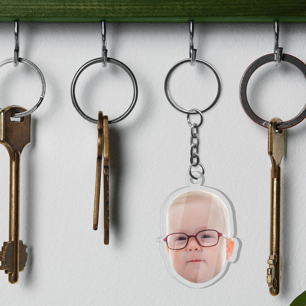 Custom Baby Face Keychain Key Rack Display
