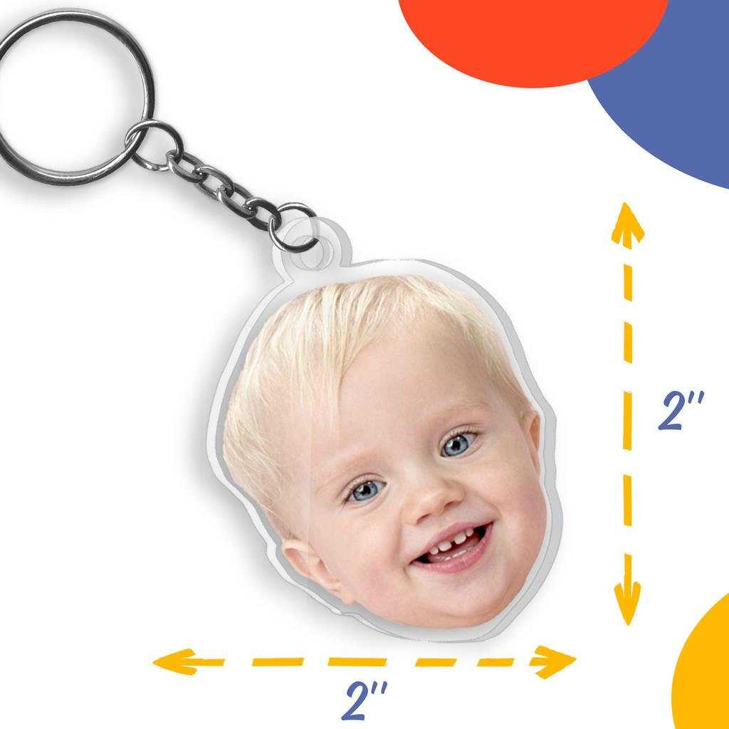 Custom Baby Photo Keychain 2 Inch Acrylic