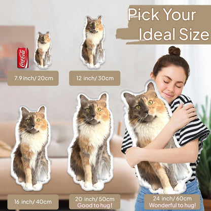Custom Cat Pillow Size Comparison Chart