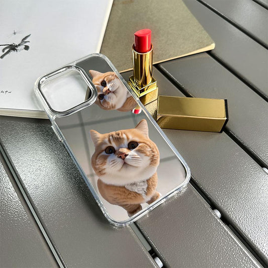 Custom Pet Photo Phone Case Mirror Design