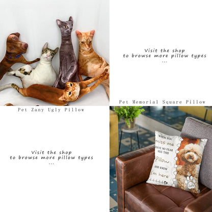 Custom Pet Pillow Collage Zany Memorial