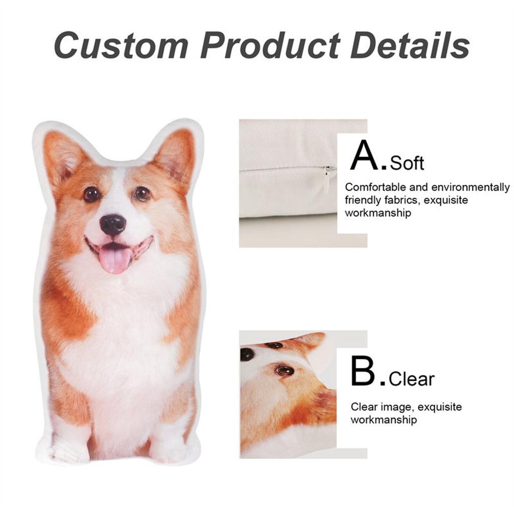 Custom Pet Pillow Corgi Dog Plush Lookalike Product Details