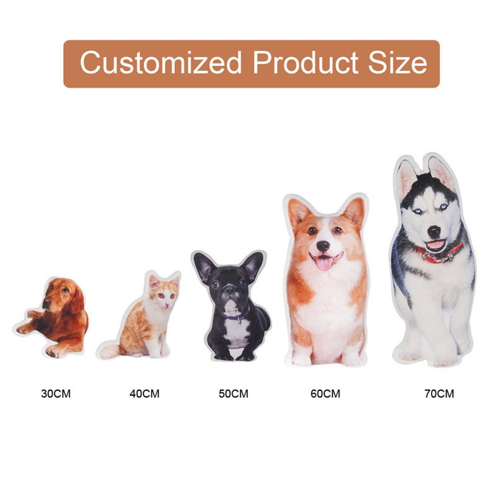 Custom Pet Pillow Sizes Dog Cat Plush Lookalikes