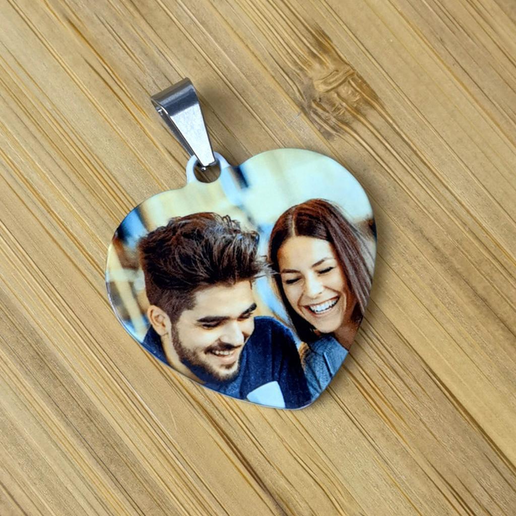 Custom Photo Heart Pendant Necklace