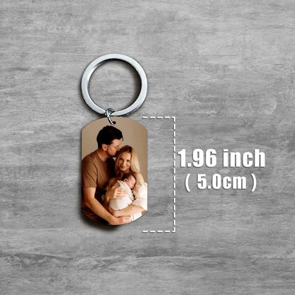 Custom Photo Keychain Personalized Family Gift