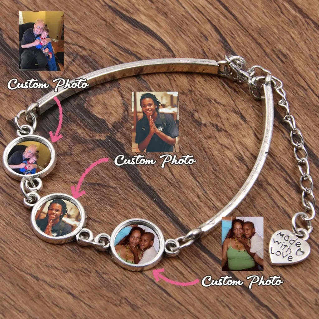 Custom Photo Personalized Bracelet Design Example