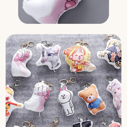 Custom Plush Photo Keychains Assortment