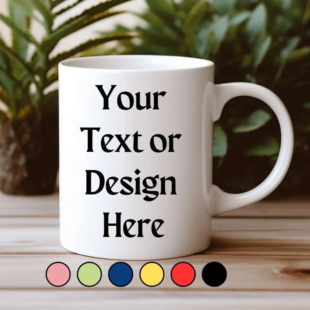 Customizable White Coffee Mug Template