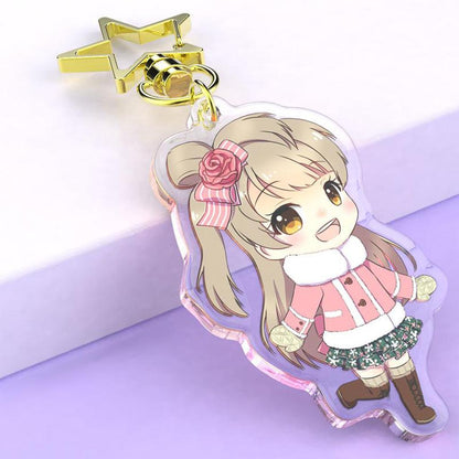 Cute Anime Girl Winter Outfit Acrylic Keychain