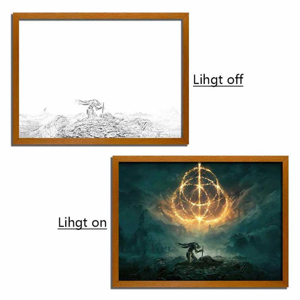 Elden Ring LED Canvas Art Lights On Off