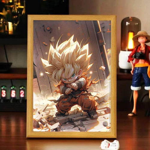 Framed Anime Wall Art Super Saiyan Goku Print