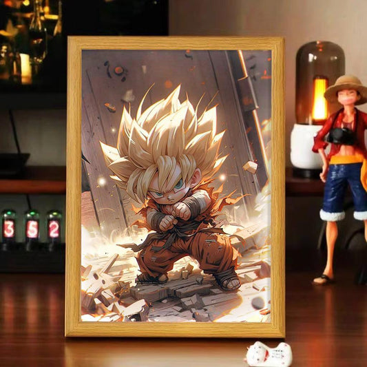 Framed Anime Wall Art Super Saiyan Goku Print