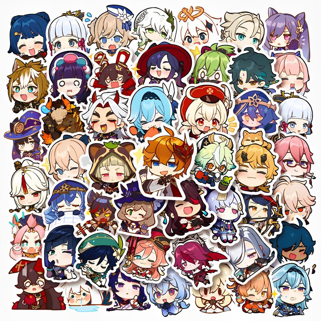 Genshin Impact Anime Character Sticker Assortment