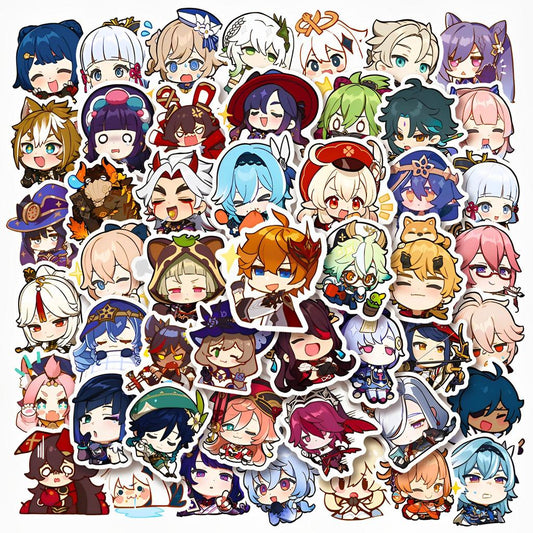 Genshin Impact Anime Character Sticker Assortment