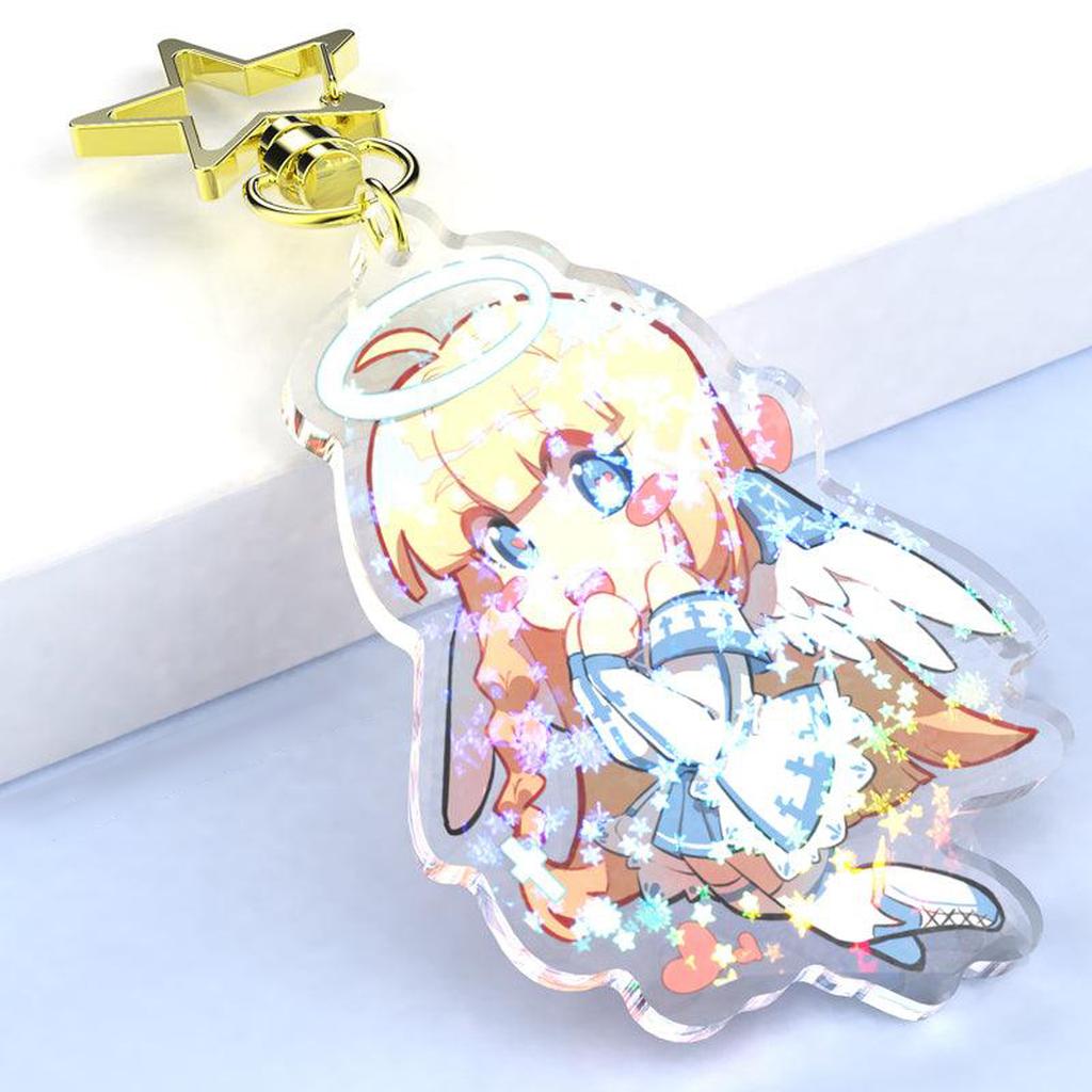 Glitter Anime Angel Girl Acrylic Keychain