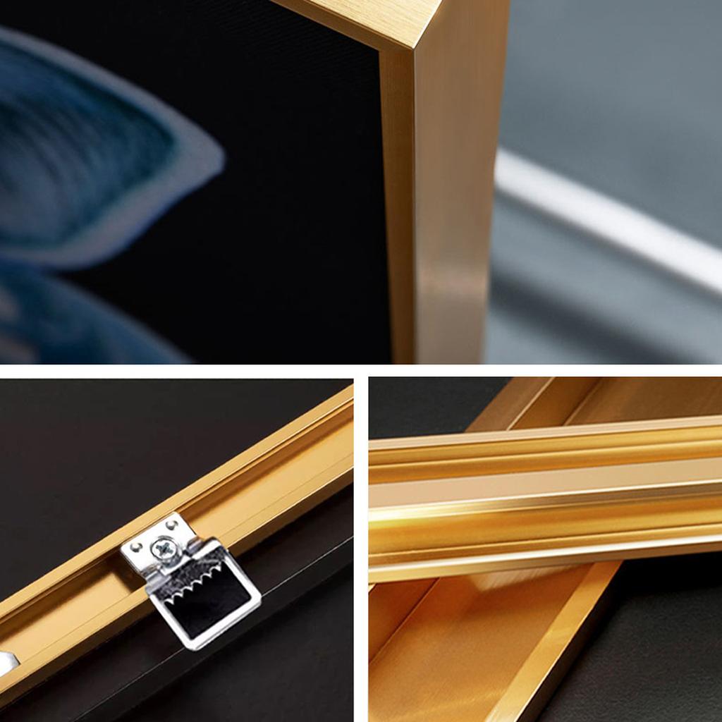 Gold Aluminum Picture Frame Closeup Details