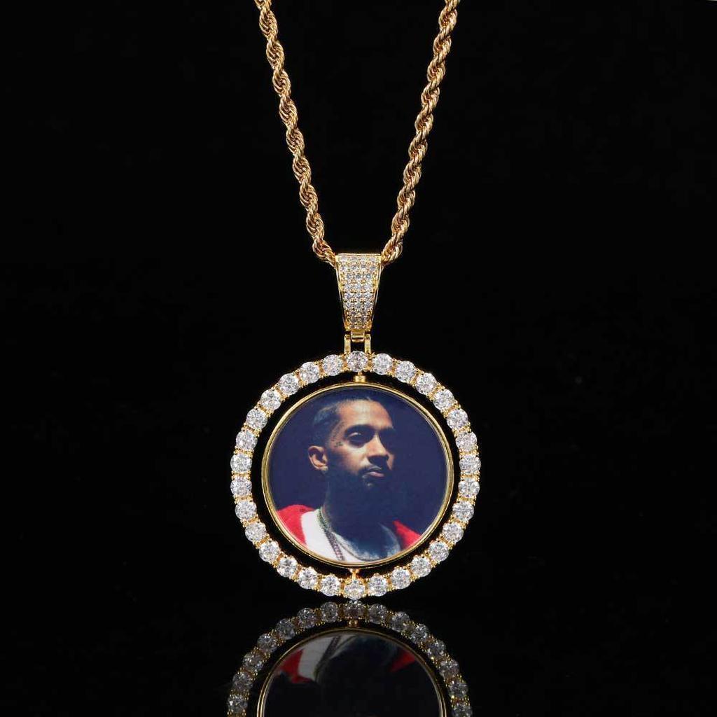 Gold Photo Necklace with Diamond Encrusted Frame.jpg
