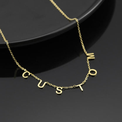 Gold Scattered Letter Necklace CUSTOM