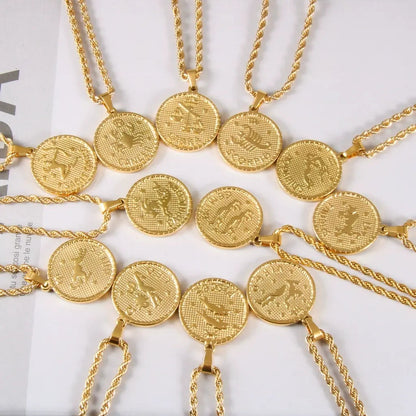 Gold Zodiac Sign Necklaces Collection Personalized Jewelry