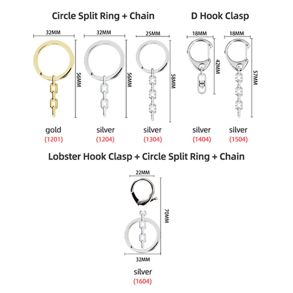 Keychain Hardware Split Rings and Clasps