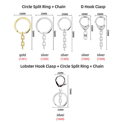 Keychain Hardware Split Rings and Clasps